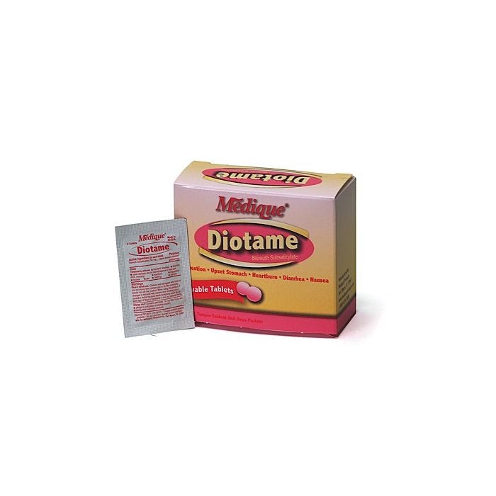 medique diotame sugar-free chewable tablets for indigestion, upset stomach, heartburn, diarrhea, and nausea in 15x 2 commissary packs medique diotame sugar-free chewable tablets for indigestion, upset stomach, heartburn, diarrhea, and nausea in 15x 2 commissary packs