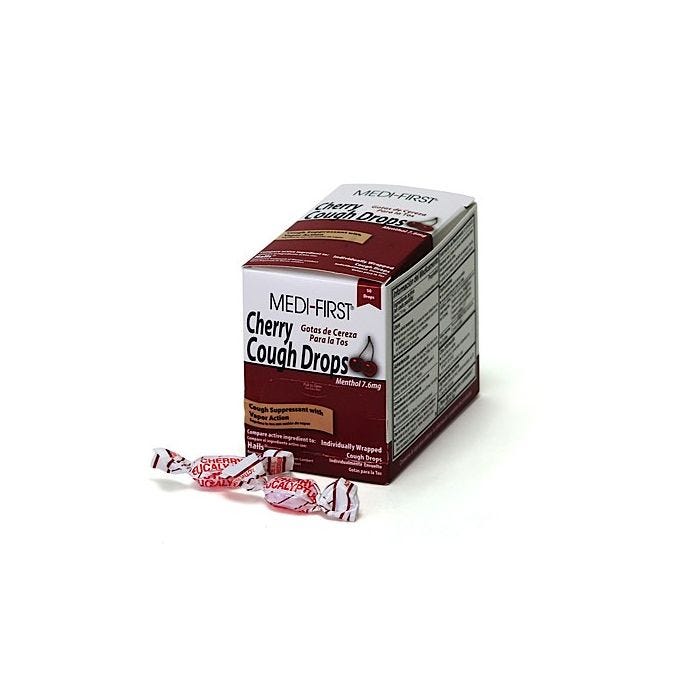Medi-First Cherry Cough Drops - 50 Count