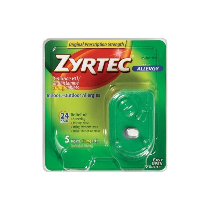 Zyrtec 24 Hour Allergy Relief Tablets,10 mg