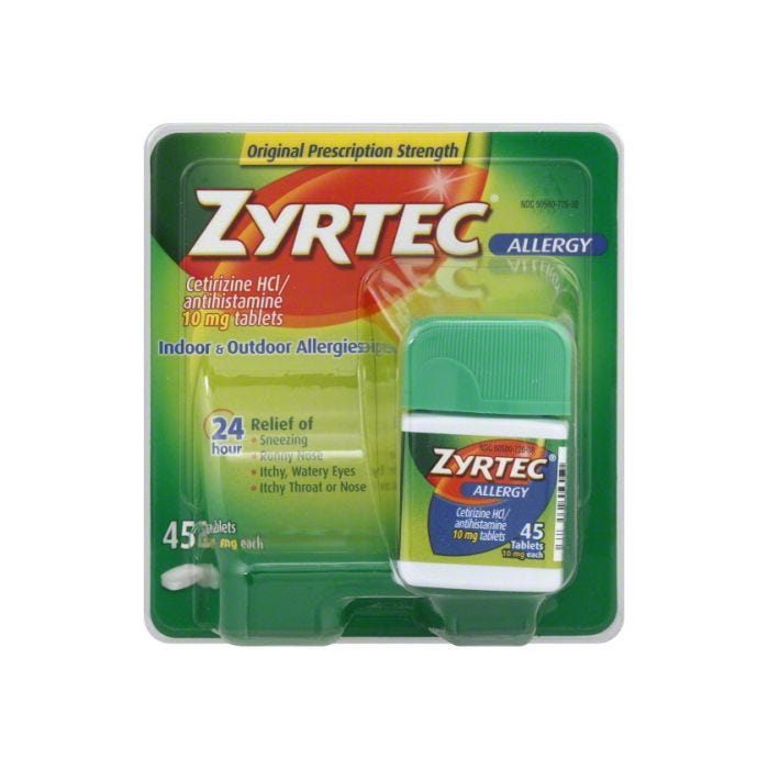Zyrtec 24 Hour Allergy Relief Tablets,10 mg