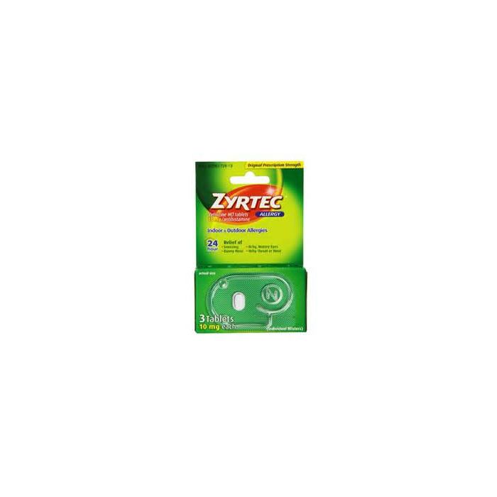 Zyrtec 24 Hour Allergy Relief Tablets,10 mg