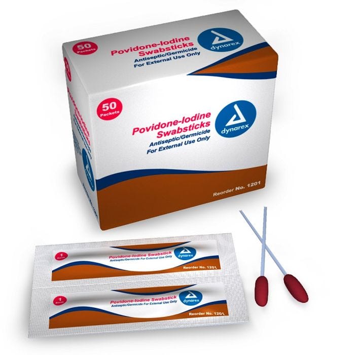 Povidone Iodine Swabs 50/Box Povidone Iodine Swabs 50/Box