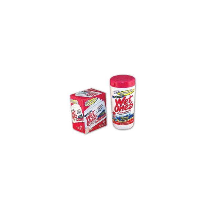 Front view of Wet Ones Antibacterial Wipes Front view of Wet Ones Antibacterial Wipes