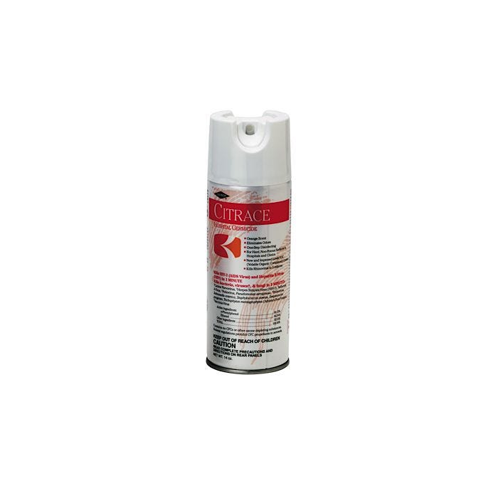 Front view of 14 oz. can of Citrace Hospital Germicidal Deodorizer Front view of 14 oz. can of Citrace Hospital Germicidal Deodorizer