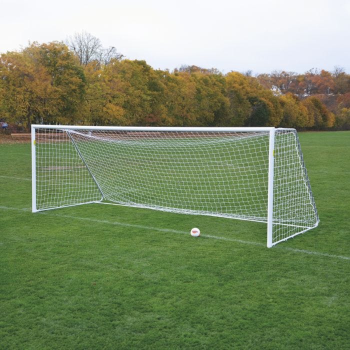 NOVA Classic Soccer Goal set up on a grassy field. NOVA Classic Soccer Goal set up on a grassy field.