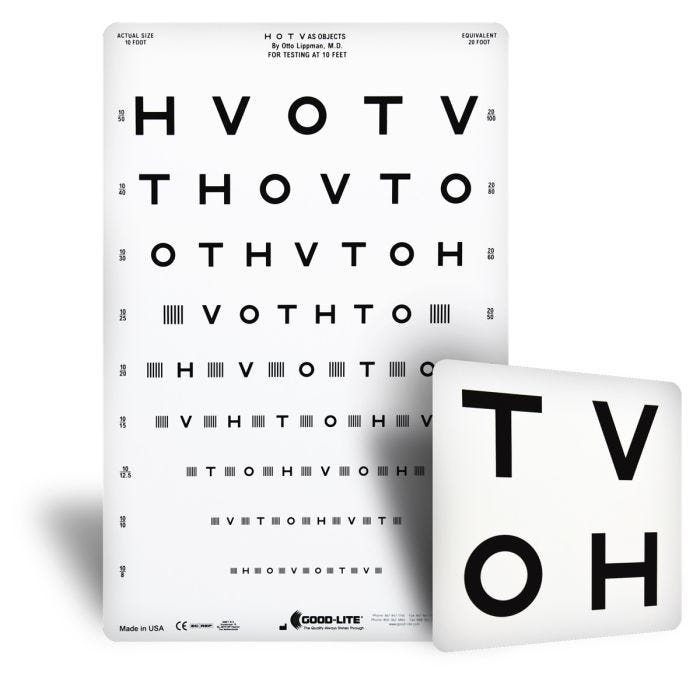 HOTV Crowded Symbols Distance Chart and Set HOTV Crowded Symbols Distance Chart and Set