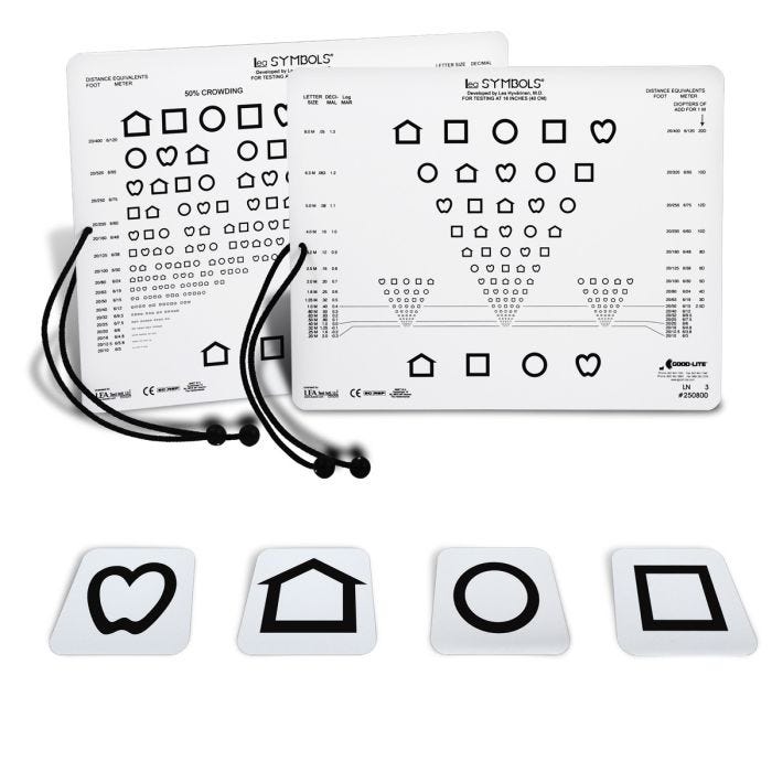 Proportionally Spaced LEA SYMBOLS® Near Vision Screener Card Proportionally Spaced LEA SYMBOLS® Near Vision Screener Card