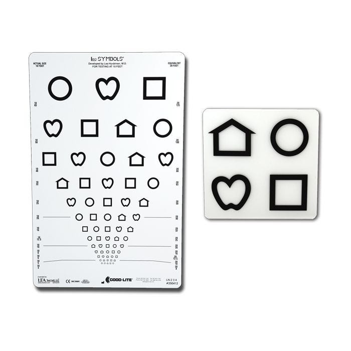 Front view of LEA SYMBOLS® Proportionally Spaced Chart Front view of LEA SYMBOLS® Proportionally Spaced Chart
