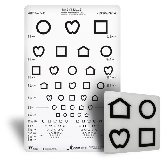 LEA SYMBOLS Translucent Distance Chart Only 10 FT LEA SYMBOLS Translucent Distance Chart Only 10 FT