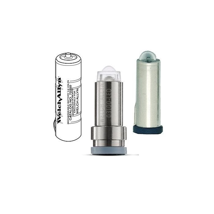 welch allyn otoscope, ophthalmoscope replacement lamps and rechargeable battery for 3.5 volt halogen handle welch allyn otoscope, ophthalmoscope replacement lamps and rechargeable battery for 3.5 volt halogen handle
