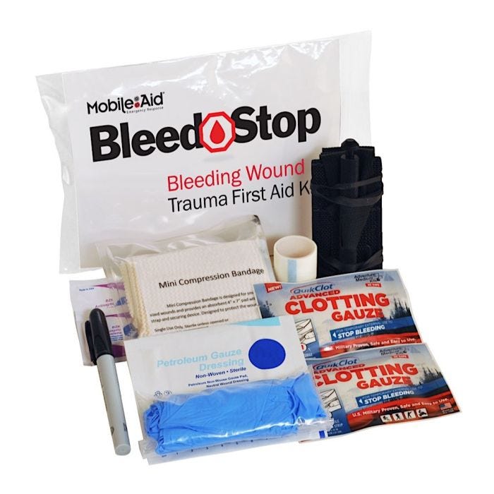 BleedSTOP COMPACT 200 Bleeding Control & Gunshot Wound Trauma First Aid Kit BleedSTOP COMPACT 200 Bleeding Control & Gunshot Wound Trauma First Aid Kit