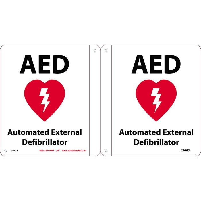 School Health Projection Style AED Wall Sign School Health Projection Style AED Wall Sign