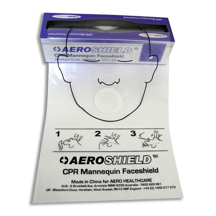 CPR Manikin Faceshields, 36/box CPR Manikin Faceshields, 36/box