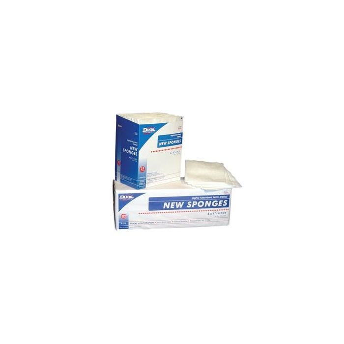 Front view of 2 packs of 25, 4" x 4" Non-Woven Sterile Gauze Front view of 2 packs of 25, 4" x 4" Non-Woven Sterile Gauze