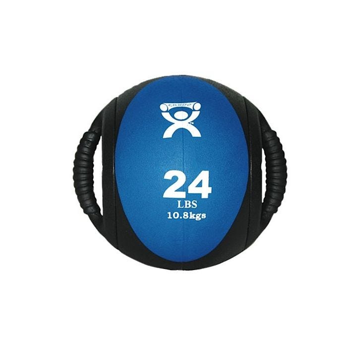 Dual Handle Medicine Ball, 24 lbs. Blue