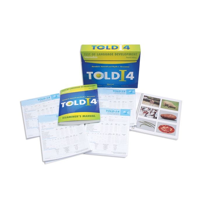 TOLD-I:4 Test of Language Development: Intermediate TOLD-I:4 Test of Language Development: Intermediate