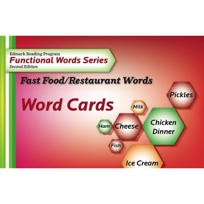 Functional Word Series Fast Food/Restaurant Words Functional Word Series Fast Food/Restaurant Words