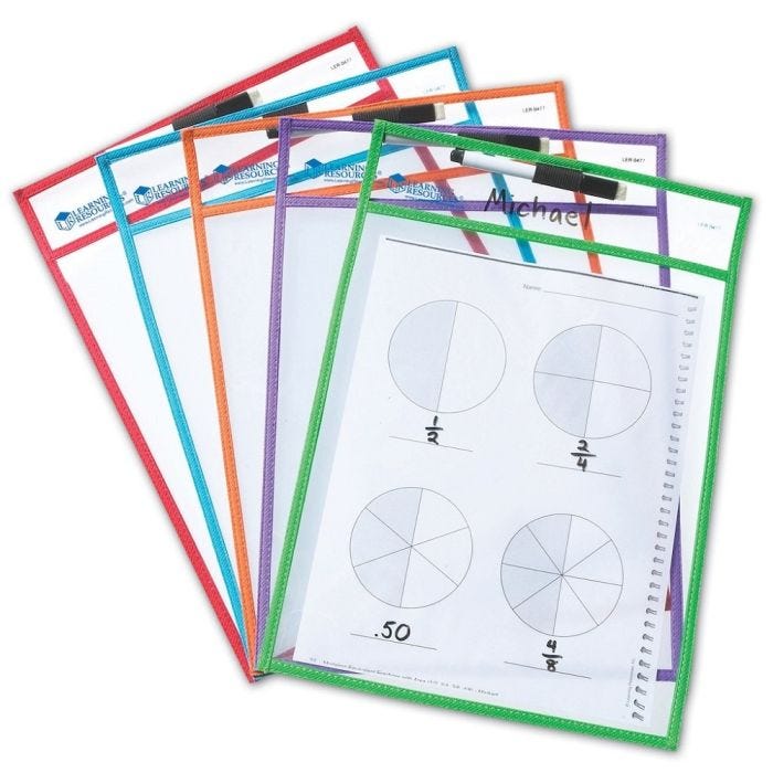 Write and Wipe Pockets Write and Wipe Pockets