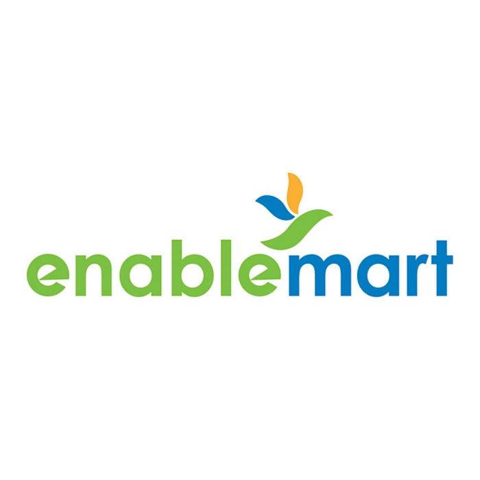 Enablemart logo shown with green and blue letters.