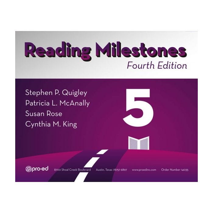 Reading Milestones Level 5 Reading Milestones Level 5