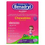 Benadryl Children's Allergy Chewables, Grape