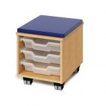 RollingTeacher Stool with Trays