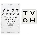 HOTV Proportional Spaced Translucent Chart Set for 10 Feet / 3 Meters