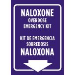 Naloxone Opioid Overdose Emergency 3D Bilingual Signage 
