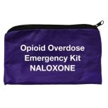 Naloxone Opioid Labeled Overdose Zippered Pouch / Purple