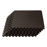 WSM Interlocking Foam Foor Tiles, Black, 6/pk