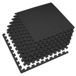 vélotas Foam Fitness Tiles, Black, 6/pk