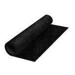 Black Rubber Rolled Flooring, 25'x4'x.31