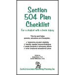 Section 504 Plan Checklist for a Student with a Brain Injury
