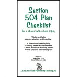 Section 504 Plan Checklist for a Student with a Brain Injury