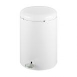 Sanitary Step-On-Can, White, 16-Quart  