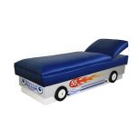 Race Car Recovery Couch with Adjustable 12-Position Headrest 72"L x 27"W x 21"H