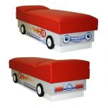  Race Car Recovery Couch with Built-In Headrest 72"L x 27"W x 21"H