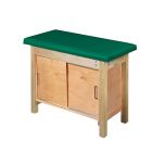 Pediatric Table with Enclosed Central Cabinet and 2 Shelves 48"L x 24"W x 36"H