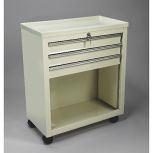 3-Drawer Cart with Key Lock, Beige 