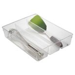 Three Compartment Grand Drawer Organizer, Clear 10" x 13.75"