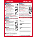 Infant/Child CPR and Choking Steps Magnet, Laminated - 8.5" x 11"