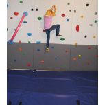 Painted Traverse Climbing Walls with Easy Lock Mat System