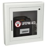 Physio-Control AED Wall Cabinet with Audible Alarm, White