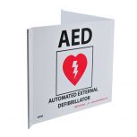 School Health Projection Style AED Wall Sign