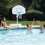 Splash and Shoot Stainless Portable Regulation Size Pool Basketball Set