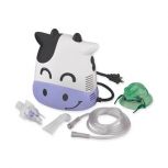 Mabis Margo Moo Cow Compressor Nebulizer Kit with Barn Carrying Case and Accessories