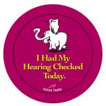  Hearing Checked Stickers - 100/Roll