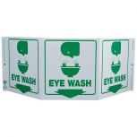Zing Eye Wash 3-Sided TriView Safety Eco-Signs