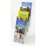 Clear 4-compartment Leaflet Literature Display