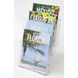 Clear Multi-compartment Magazine Literature Displays